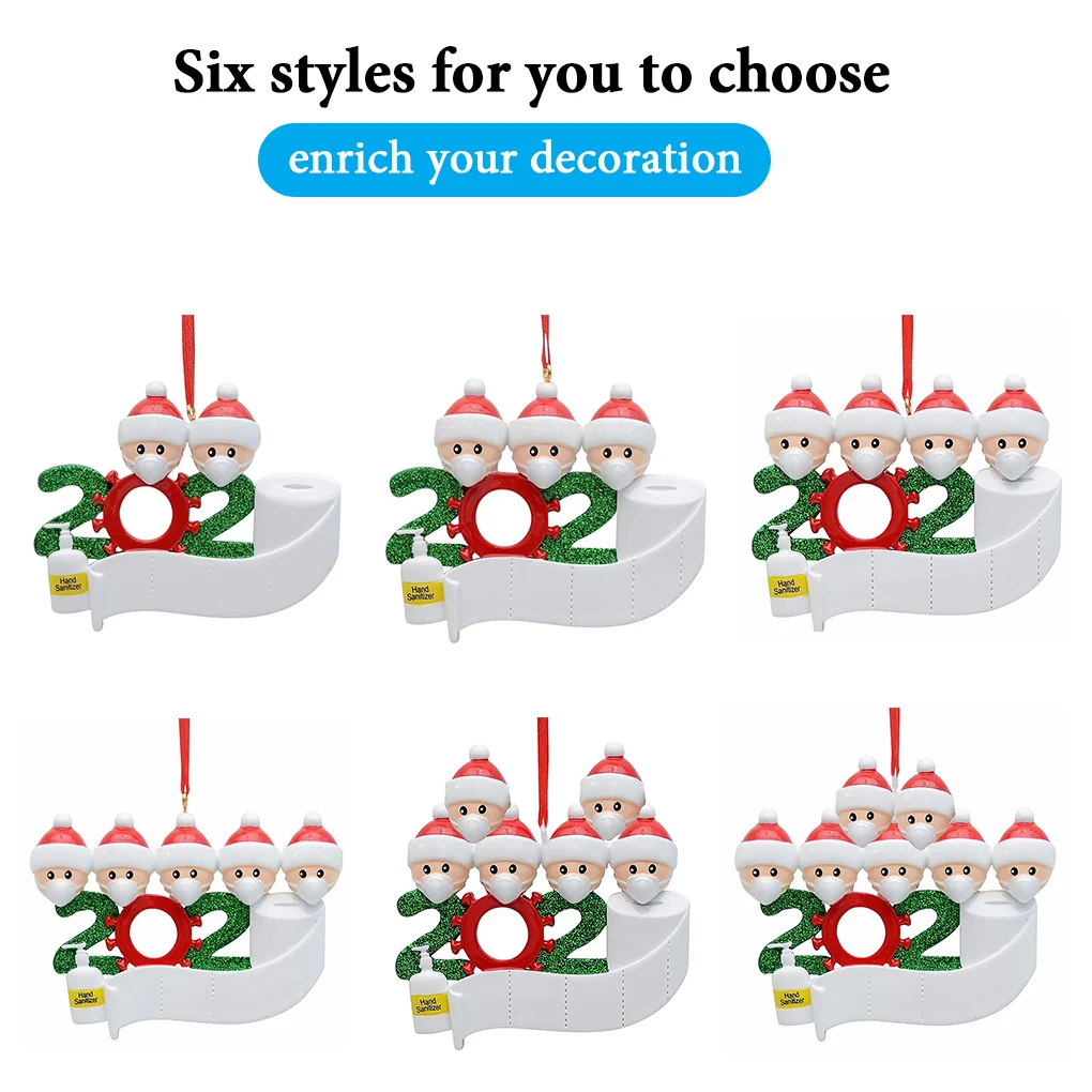 1pc Xmas Merry Christmas Decorations For Home Tree Personalized DIY Hanging Santa Claus 2020 Quarantine Ornament 2021 Pendants
1pc Xmas Merry Christmas Decorations For Home Tree Personalized DIY Hanging Santa Claus 2020 Quarantine Ornament 2021 Pendants