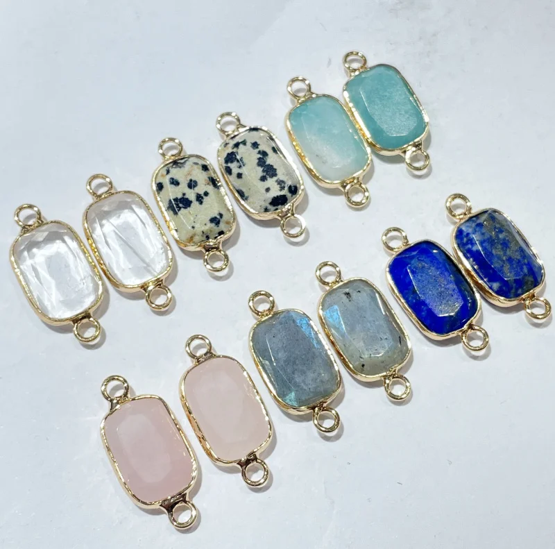 Natural Gem Stone Quartz Crystal lapis lazuli Bracelet Necklace Connector For DIY Jewelry Making Men Women Accessories 10Pcs
Natural Gem Stone Quartz Crystal lapis lazuli Bracelet Necklace Connector For DIY Jewelry Making Men Women Accessories 10Pcs