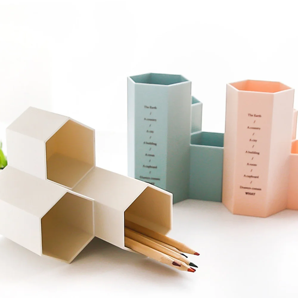 Creative Hexagonal Pen Holder Container Organizer Desktop Storage Box Student Office Supplies )
Creative Hexagonal Pen Holder Container Organizer Desktop Storage Box Student Office Supplies )