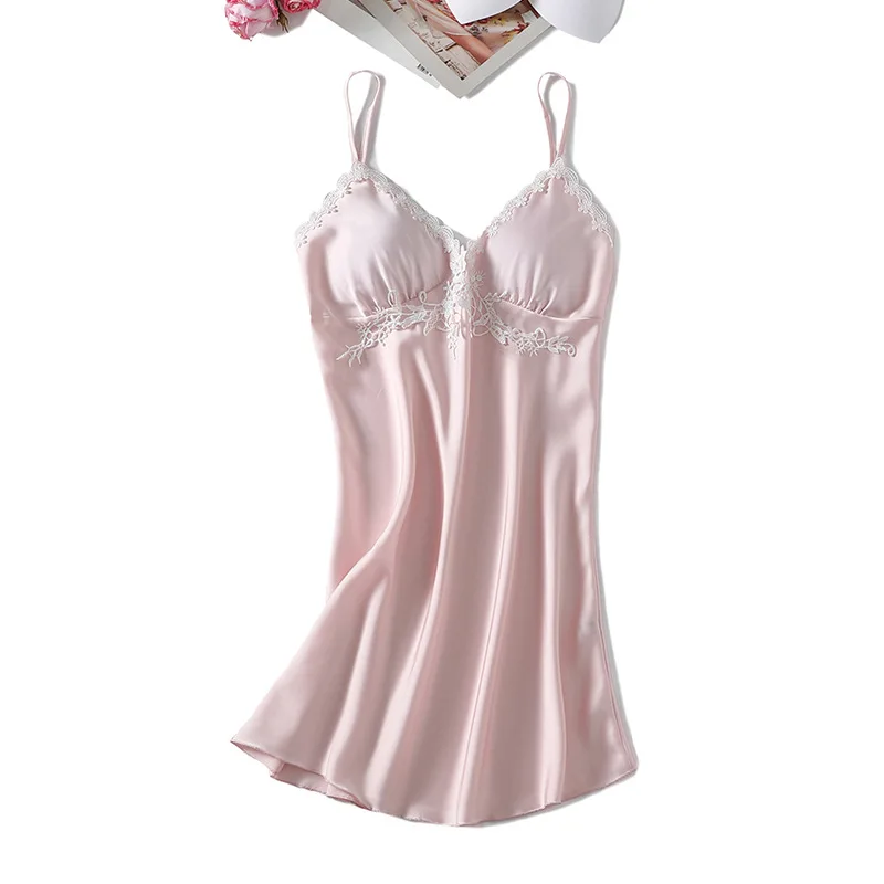 Women Sleepwear Intimate Lingerie Patchwork Color Summer New Sexy Nightgown Spaghetti Sling Lace Nightdress Nightwear
Women Sleepwear Intimate Lingerie Patchwork Color Summer New Sexy Nightgown Spaghetti Sling Lace Nightdress Nightwear