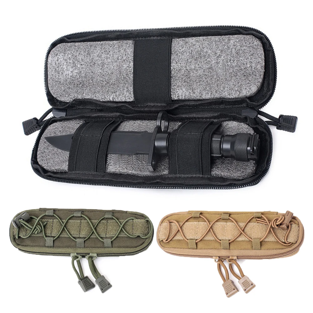 

Military Molle Pouch Tactical Knife Pouches Small Waist Bag EDC Tool Hunting Bags Flashlight Holder Case Airsoft Knives Holster