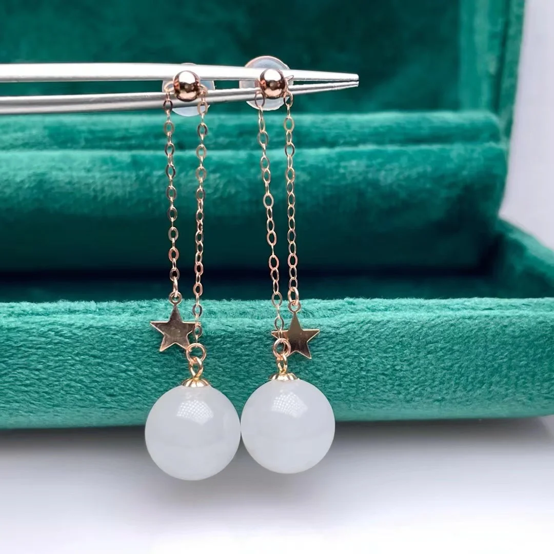 SHILOVEM 18k yellow gold real Natural white Jasper drop earrings classic fine Jewelry women wedding gift 10mm myme101055300hby
SHILOVEM 18k yellow gold real Natural white Jasper drop earrings classic fine Jewelry women wedding gift 10mm myme101055300hby