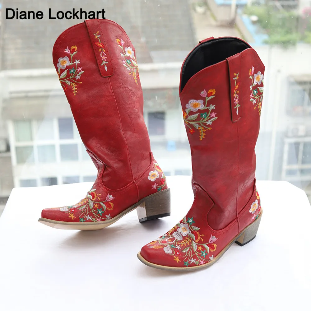 2021 Classic Embroidered Western Cowboy Boots for Women Leather Cowgirl Boots Low Heels Shoes Knee High Woman Boots Slip-on Shoe
2021 Classic Embroidered Western Cowboy Boots for Women Leather Cowgirl Boots Low Heels Shoes Knee High Woman Boots Slip-on Shoe