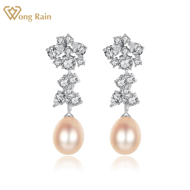 Wong Rain 100% 925 Sterling Silver Pearl Created Moissante Wedding Engagement Romantic Dangle Earrings Studs Fine Jewelry Gifts
Wong Rain 100% 925 Sterling Silver Pearl Created Moissante Wedding Engagement Romantic Dangle Earrings Studs Fine Jewelry Gifts