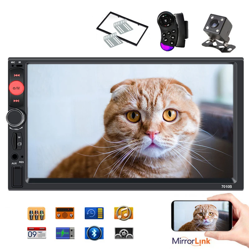2din Автомагнитола 7 "HD Авторадио мультимедийный плеер 2 DIN сенсорный экран Авто