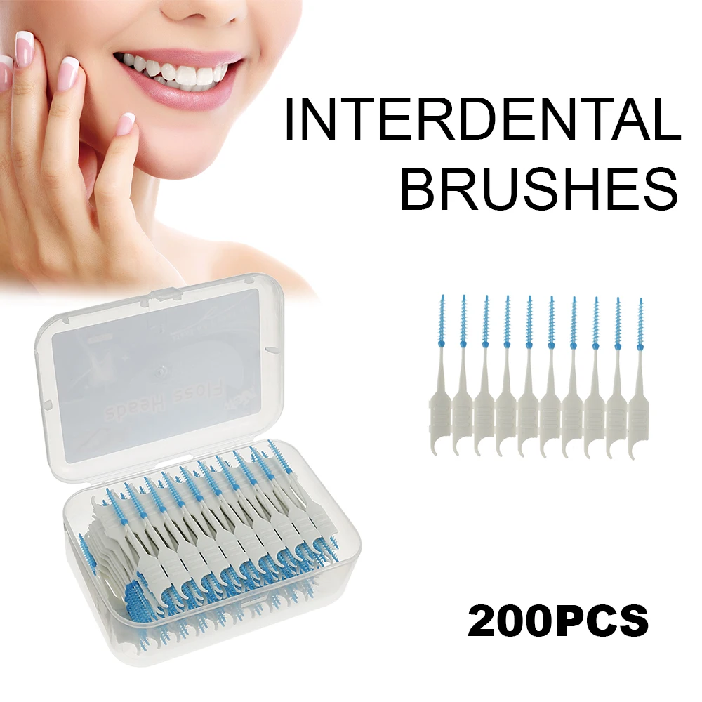 200Pcs/set Silicone Interdental Brushes Super Soft Dental Cleaning Brush Teeth Care Dental Floss Toothpicks Oral Tools
200Pcs/set Silicone Interdental Brushes Super Soft Dental Cleaning Brush Teeth Care Dental Floss Toothpicks Oral Tools