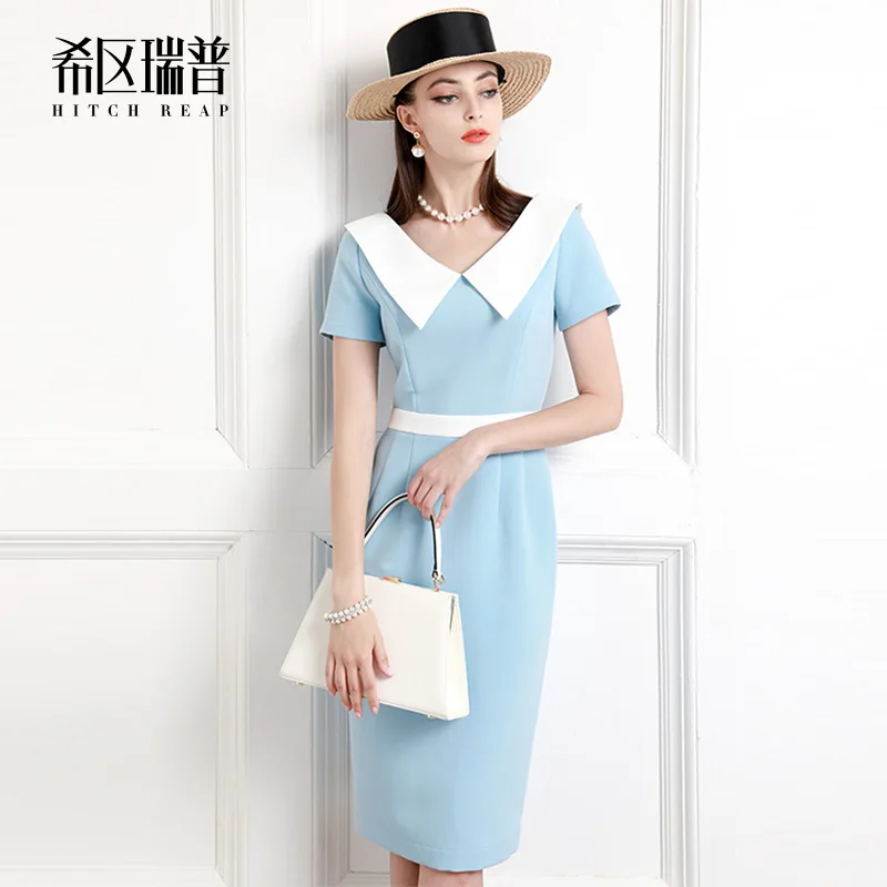 Retro Dress Hepburn Women'S Dress 2021 Summer New Style Light Blue Fashion Celebrity Slim Bag Hip Skirt
Retro Dress Hepburn Women'S Dress 2021 Summer New Style Light Blue Fashion Celebrity Slim Bag Hip Skirt