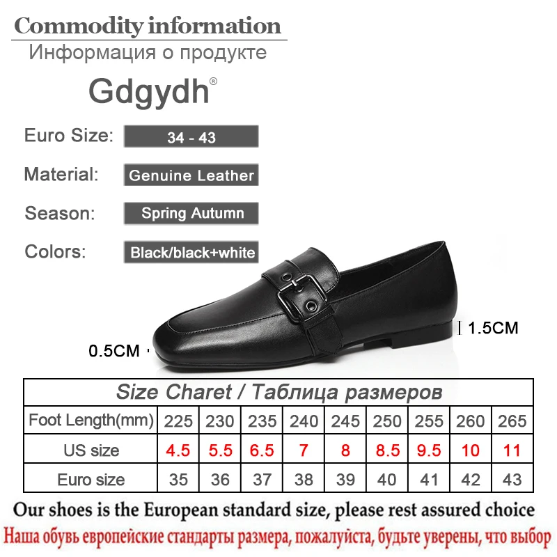 Gdgydh Belt Buckle Women Flat Shoes Genuine Leather Square Toe Classical Slip-on Dress Shoes For Women Handmade Harajuku Goth
Gdgydh Belt Buckle Women Flat Shoes Genuine Leather Square Toe Classical Slip-on Dress Shoes For Women Handmade Harajuku Goth