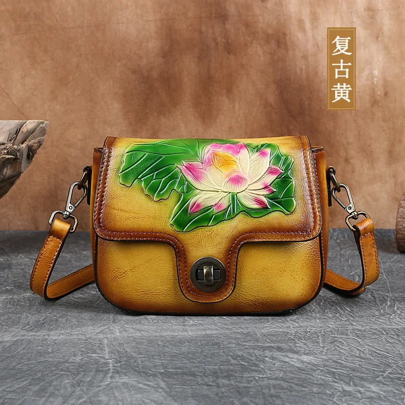 Women's leather bag 2021 new women's single shoulder bag with head layer of cow leather national style slanting cross bag
Women's leather bag 2021 new women's single shoulder bag with head layer of cow leather national style slanting cross bag