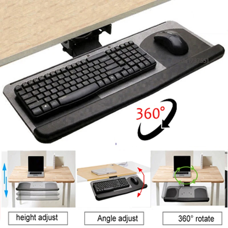 DL-DA4 Ergonomics kayboard plate mount bracket with mouse pad tray support for big small plate height adjustable tilt rotate
DL-DA4 Ergonomics kayboard plate mount bracket with mouse pad tray support for big small plate height adjustable tilt rotate