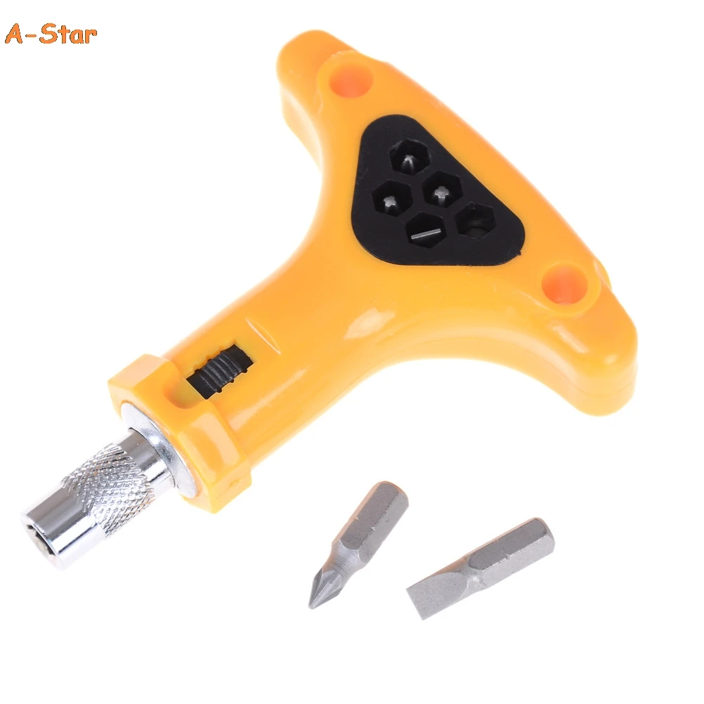6 in 1 T Handle Anti-slip Ratchet Screwdriver Bits Tool Set Hardware Tools Hex Slotted Phillips Screwdriver Kit
6 in 1 T Handle Anti-slip Ratchet Screwdriver Bits Tool Set Hardware Tools Hex Slotted Phillips Screwdriver Kit