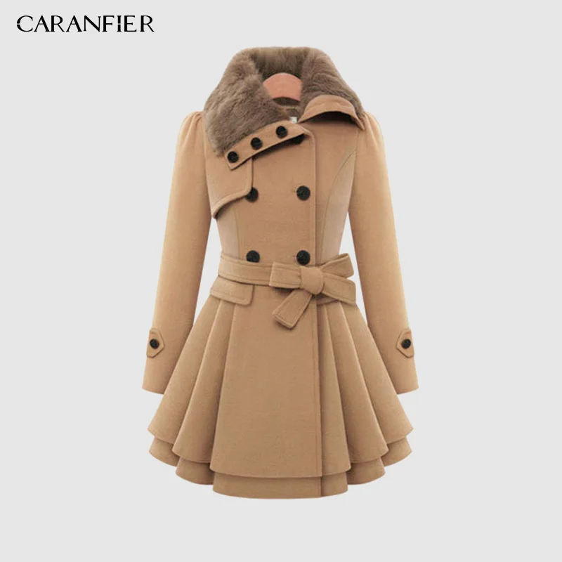 CARANFIER 2019 New Style Europe And America WOMEN'S Dress Slim Fit Long Double Breasted Thick Overcoat Double Hem Woolen Jacket
CARANFIER 2019 New Style Europe And America WOMEN'S Dress Slim Fit Long Double Breasted Thick Overcoat Double Hem Woolen Jacket