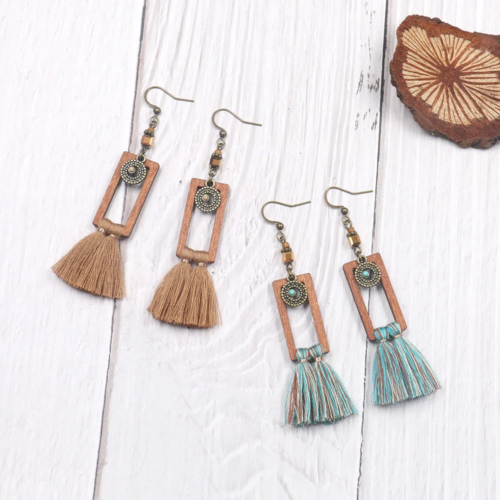 Korean Style Fashion Long Tassel Earrings Creative Wooden Classic Ethnic Temperament Sweet Accessories
Korean Style Fashion Long Tassel Earrings Creative Wooden Classic Ethnic Temperament Sweet Accessories