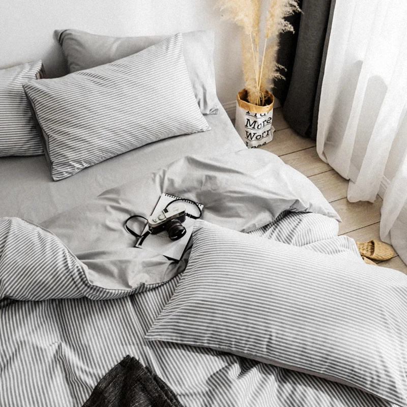 Comfortable Winter Bedding Set Cotton Grey Minimalist Pillowcase Bedding Set Hotel Bedroom Juego De Cama Home Textile DF50SJT
Comfortable Winter Bedding Set Cotton Grey Minimalist Pillowcase Bedding Set Hotel Bedroom Juego De Cama Home Textile DF50SJT