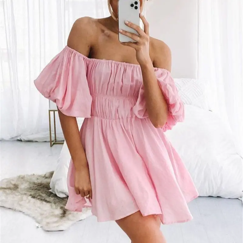 Женское винтажное мини-платье с открытыми плечами, Летнее мини-платье с рукавами-фонариками и высокой талией, женские пляжные платья, новин...
Женское винтажное мини-платье с открытыми плечами, Летнее мини-платье с рукавами-фонариками и высокой талией, женские пляжные платья, новин...