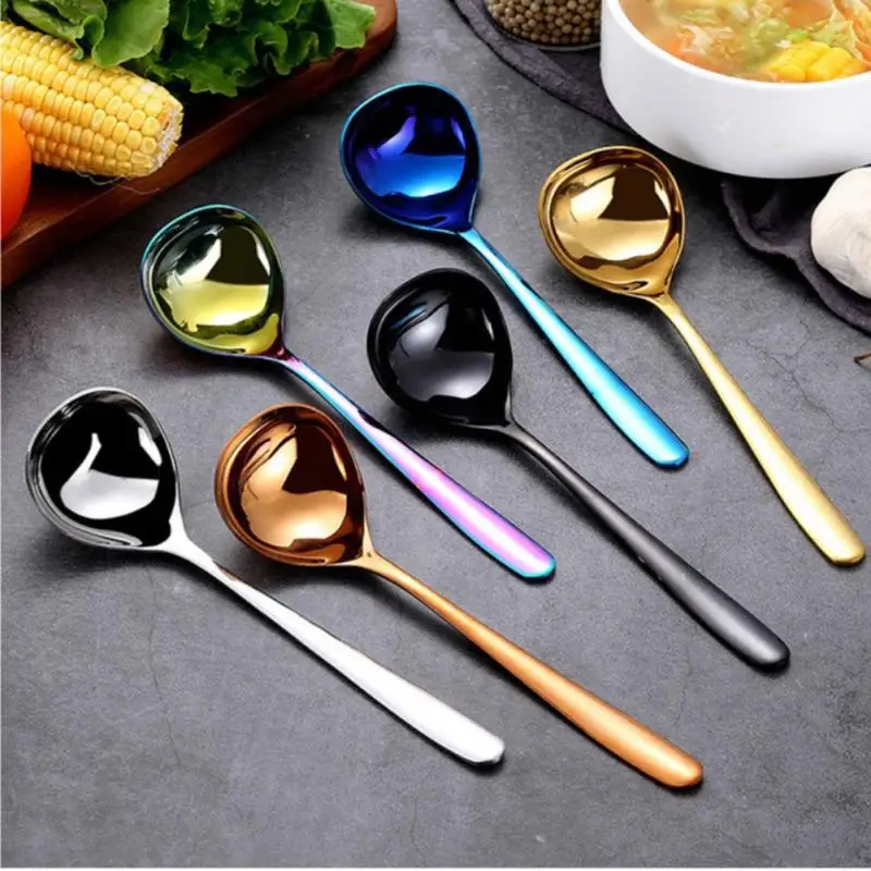 Stainless Steel Family Soup Spoon Kitchen Cooking Spoon Big Head Long Handle Dessert Spoons Elegant Restaurant Tablewar
Stainless Steel Family Soup Spoon Kitchen Cooking Spoon Big Head Long Handle Dessert Spoons Elegant Restaurant Tablewar