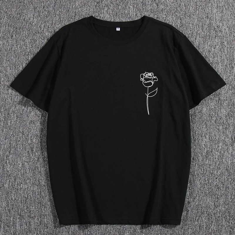Summer 100% Cotton Men’s T Shirt Short Sleeve Rose Print Male Fashion Daily Loose T-shirt Men Regular Streetwear O-Neck Tee Tops
Summer 100% Cotton Men’s T Shirt Short Sleeve Rose Print Male Fashion Daily Loose T-shirt Men Regular Streetwear O-Neck Tee Tops