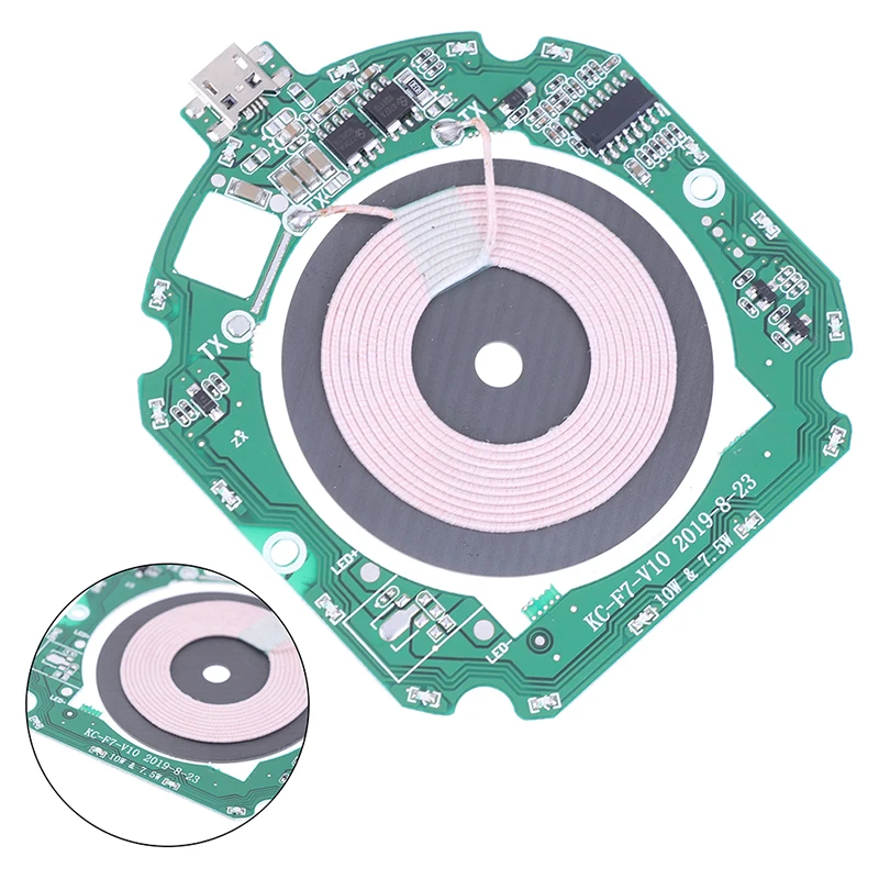

Быстрое беспроводное зарядное устройство QI, 10 Вт, стандартная печатная плата передатчика + Беспроводная зарядка, печатная плата «сделай сам...