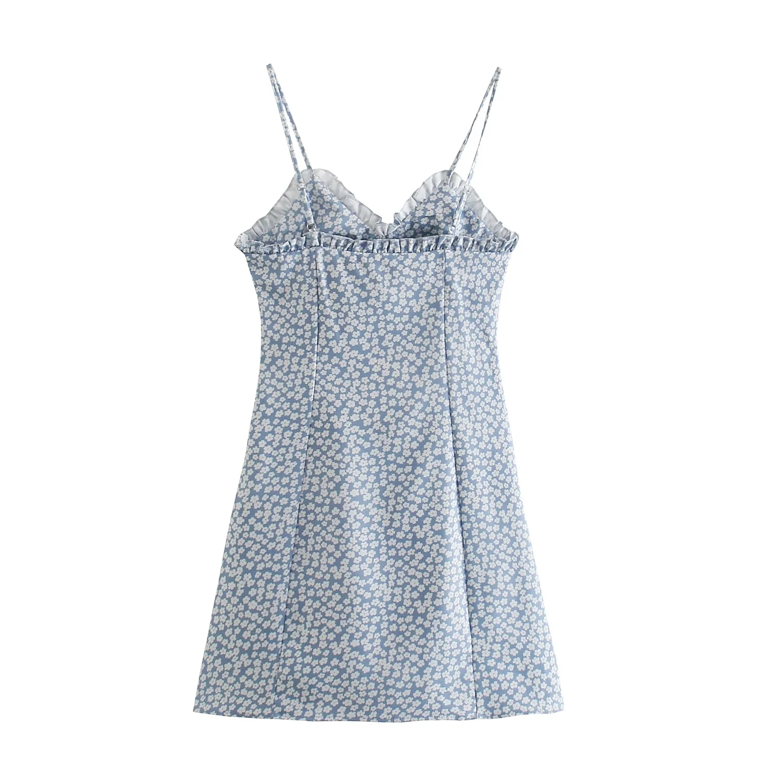 KRSB Summer Women's Blue Polka Dot Print Short Sling V-Neck Pleated Waist Mini Dress Sexy Casual Za Style
KRSB Summer Women's Blue Polka Dot Print Short Sling V-Neck Pleated Waist Mini Dress Sexy Casual Za Style