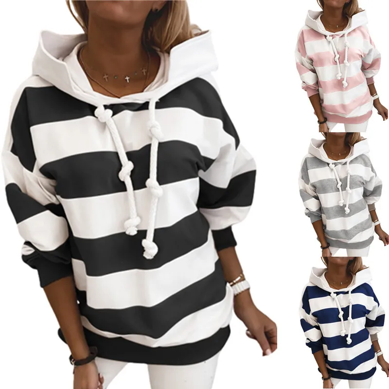 Women Color Block Hoodies Female Casual Hooded Stripe Sweatshirts Long Sleeve Hooded Sweatshrit S-XL
Women Color Block Hoodies Female Casual Hooded Stripe Sweatshirts Long Sleeve Hooded Sweatshrit S-XL