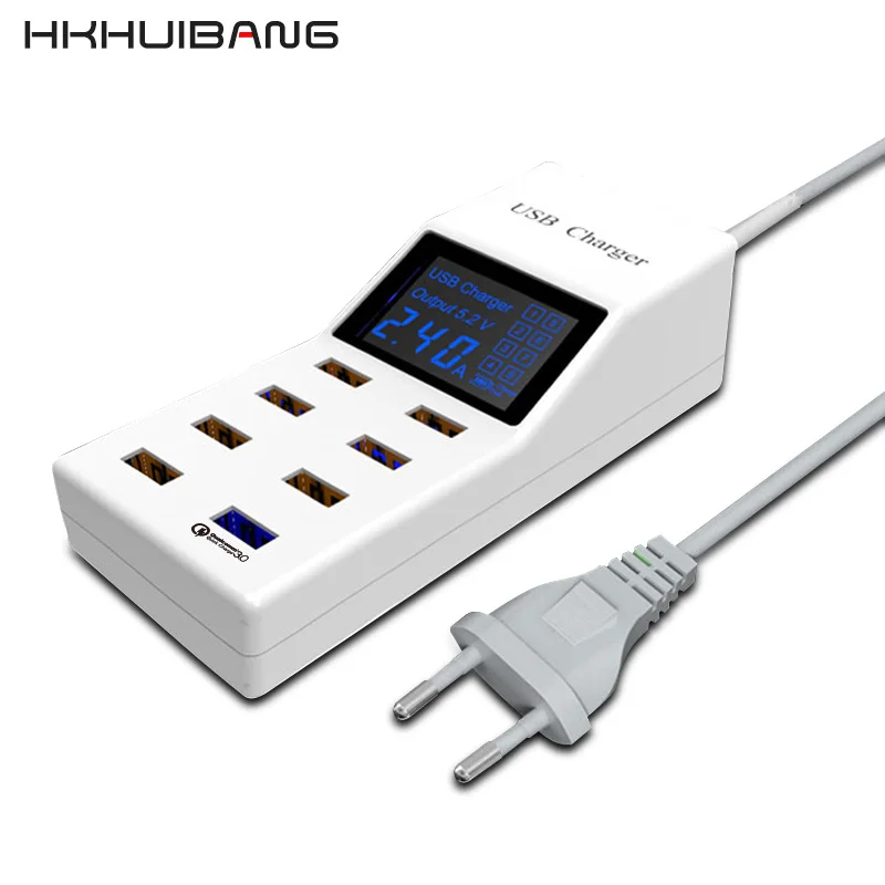 Hkhuibang usb charger QC 3.0 hub power dock station usb intelligent mobile phone accessories led display usb charger for iPhone
Hkhuibang usb charger QC 3.0 hub power dock station usb intelligent mobile phone accessories led display usb charger for iPhone