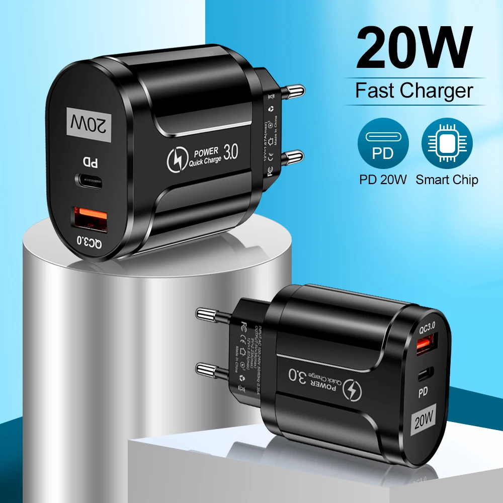 Быстрое зарядное устройство USB PD 20 Вт, быстрое зарядное устройство QC3.0 для планшетов, универсальное зарядное устройство для iPhone 13, 12, 11, Samsung, ...
Быстрое зарядное устройство USB PD 20 Вт, быстрое зарядное устройство QC3.0 для планшетов, универсальное зарядное устройство для iPhone 13, 12, 11, Samsung, ...