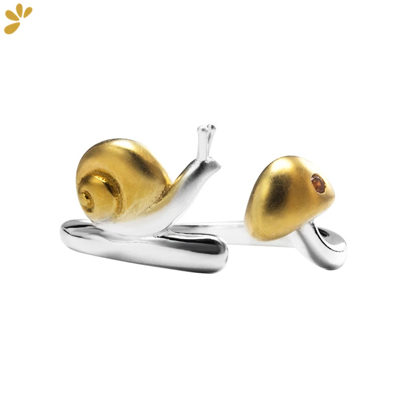 925 Sterling Silver Snail and Mushroom Resizable Ring Fine Jewelry Women Insect Plant Cute Unique Trendy Open Rings Party Gift
925 Sterling Silver Snail and Mushroom Resizable Ring Fine Jewelry Women Insect Plant Cute Unique Trendy Open Rings Party Gift