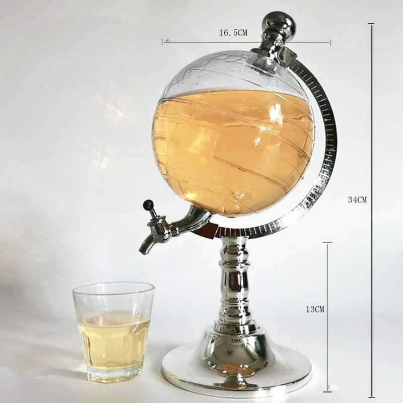 

Alcohol Dispenser Novel Globe Liquor Rack Food Grade Whisky Beer Dispenser Leakproof Pour Beer Supplies For Bar Drinking Games