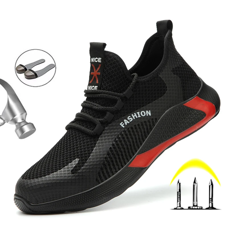 Fashion Safety Shoes Men Work Boots Protective Work Shoes For Men Puncture Proof Safety Boots Men's Steel Toe Anti-Smashing Shoe
Fashion Safety Shoes Men Work Boots Protective Work Shoes For Men Puncture Proof Safety Boots Men's Steel Toe Anti-Smashing Shoe
