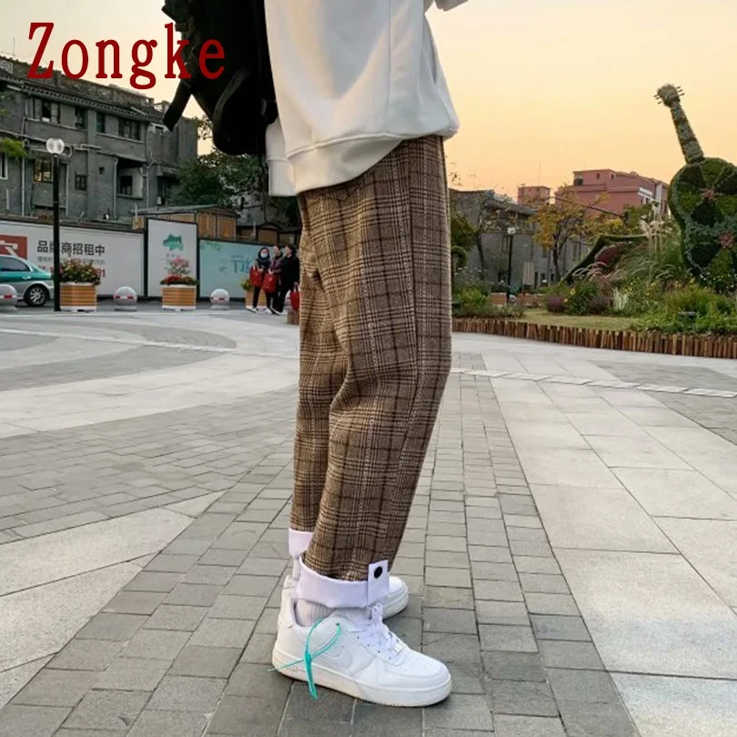Zongke Ankle-Length Plaid Pants Men Japanese Streetwear Men Joggers Sweatpants Trousers Mens Pants Harajuku Fashion 2XL 2021
Zongke Ankle-Length Plaid Pants Men Japanese Streetwear Men Joggers Sweatpants Trousers Mens Pants Harajuku Fashion 2XL 2021