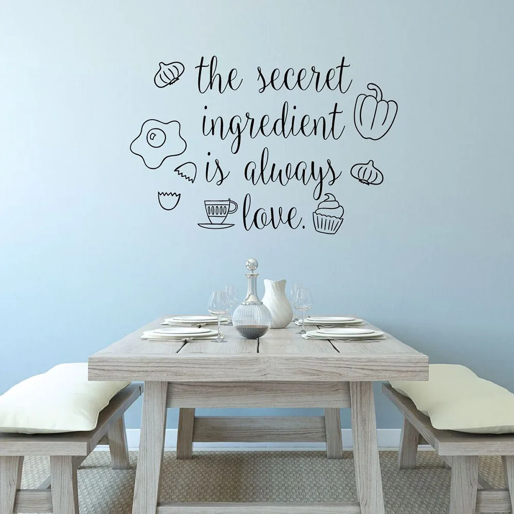 Kitchen Wall Decal Quote The Secret Ingredient Is Always Love Vinyl Fridge Sticker Farmhouse Restaurant Interior Decor Art E332
Kitchen Wall Decal Quote The Secret Ingredient Is Always Love Vinyl Fridge Sticker Farmhouse Restaurant Interior Decor Art E332