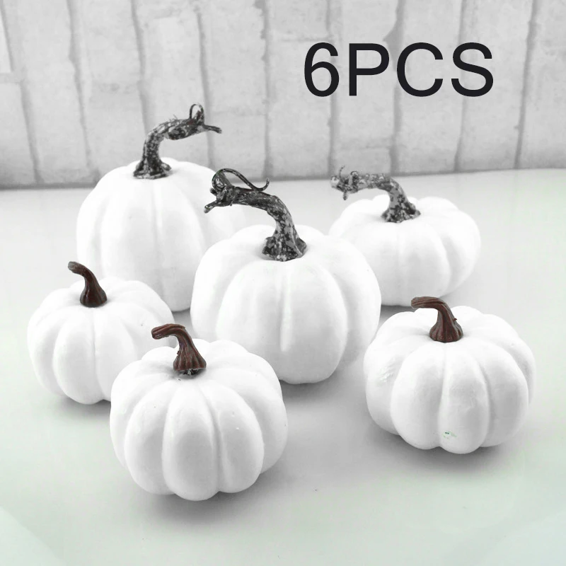 6/12Pcs White Artificial Pumpkin Simulation Vegetable Thanksgiving Halloween Decoration DIY Crafts Photography Props Plastic
6/12Pcs White Artificial Pumpkin Simulation Vegetable Thanksgiving Halloween Decoration DIY Crafts Photography Props Plastic