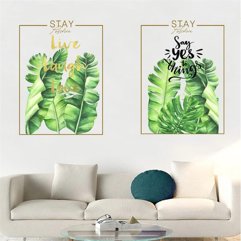 Green leaf frameless wall stickers, modern art murals, wall decoration, environmentally friendly removable PVC stickers
Green leaf frameless wall stickers, modern art murals, wall decoration, environmentally friendly removable PVC stickers