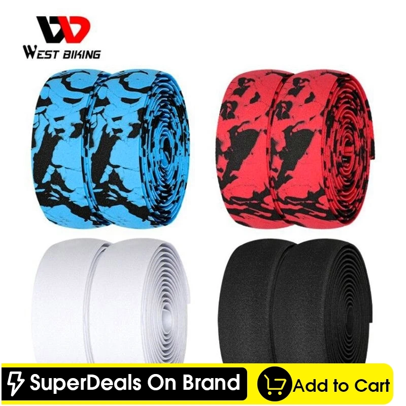 WEST BIKING 2pcs Bicycle Handlebar Tape Camouflage Anti-Slip Damping Cycling Road Bike Handle Belt Wraps with Bar End Plugs
WEST BIKING 2pcs Bicycle Handlebar Tape Camouflage Anti-Slip Damping Cycling Road Bike Handle Belt Wraps with Bar End Plugs