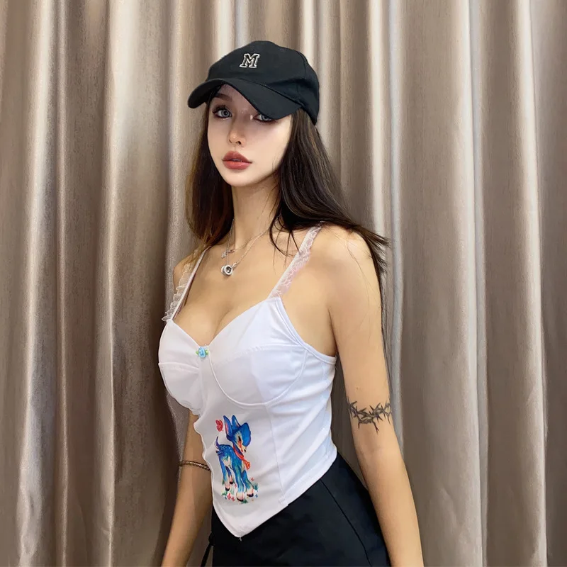 Hjwsfdcai The New Fashion Women's Clothing Pet Printing Slim Splicing Navel Vest Female Streetwear Seamless Lingerie Lady Bra
Hjwsfdcai The New Fashion Women's Clothing Pet Printing Slim Splicing Navel Vest Female Streetwear Seamless Lingerie Lady Bra