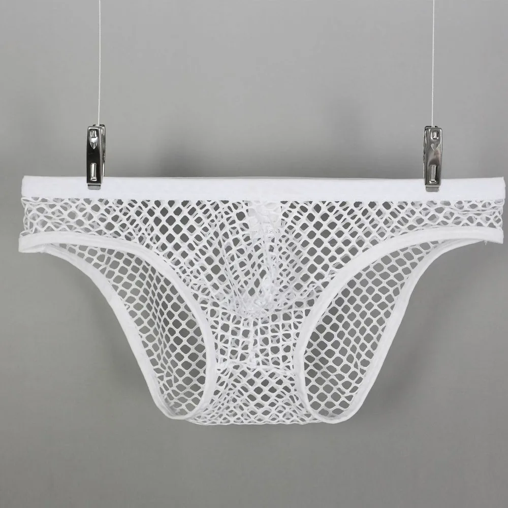 Sexy Men's Underwear Transparent Briefs Comfortable Breathable Mesh Underpants Front Convex See Through Mens Briefs Elastic Bag
Sexy Men's Underwear Transparent Briefs Comfortable Breathable Mesh Underpants Front Convex See Through Mens Briefs Elastic Bag