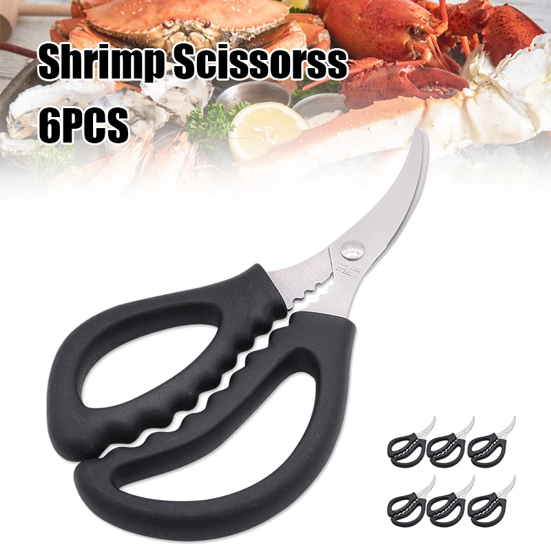 New 6PCS Stainless Steel Seafood Scissors Lobster Fish prawn peeler Shrimp Crab Shears Snip Shells Kitchen Seafood Tools
New 6PCS Stainless Steel Seafood Scissors Lobster Fish prawn peeler Shrimp Crab Shears Snip Shells Kitchen Seafood Tools