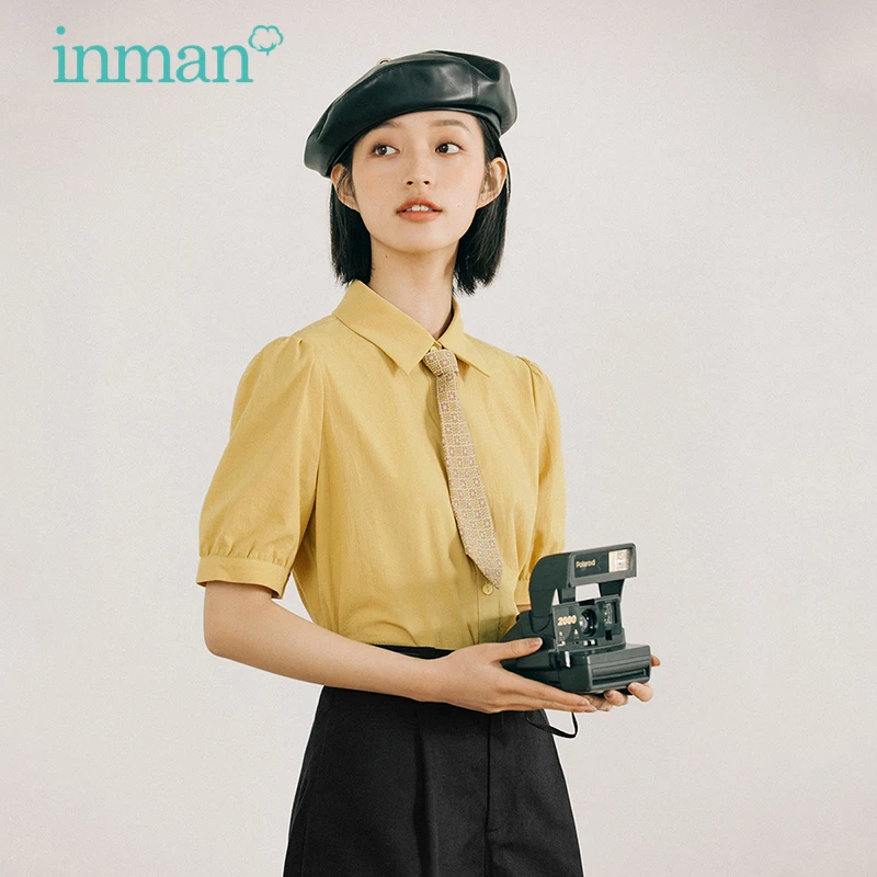INMAN Summer Blouse Female Retro Literary Sweet Cute Girl Detachable Tie Solid Color Cotton Puff Short-Sleeved Buttons Women Top
INMAN Summer Blouse Female Retro Literary Sweet Cute Girl Detachable Tie Solid Color Cotton Puff Short-Sleeved Buttons Women Top
