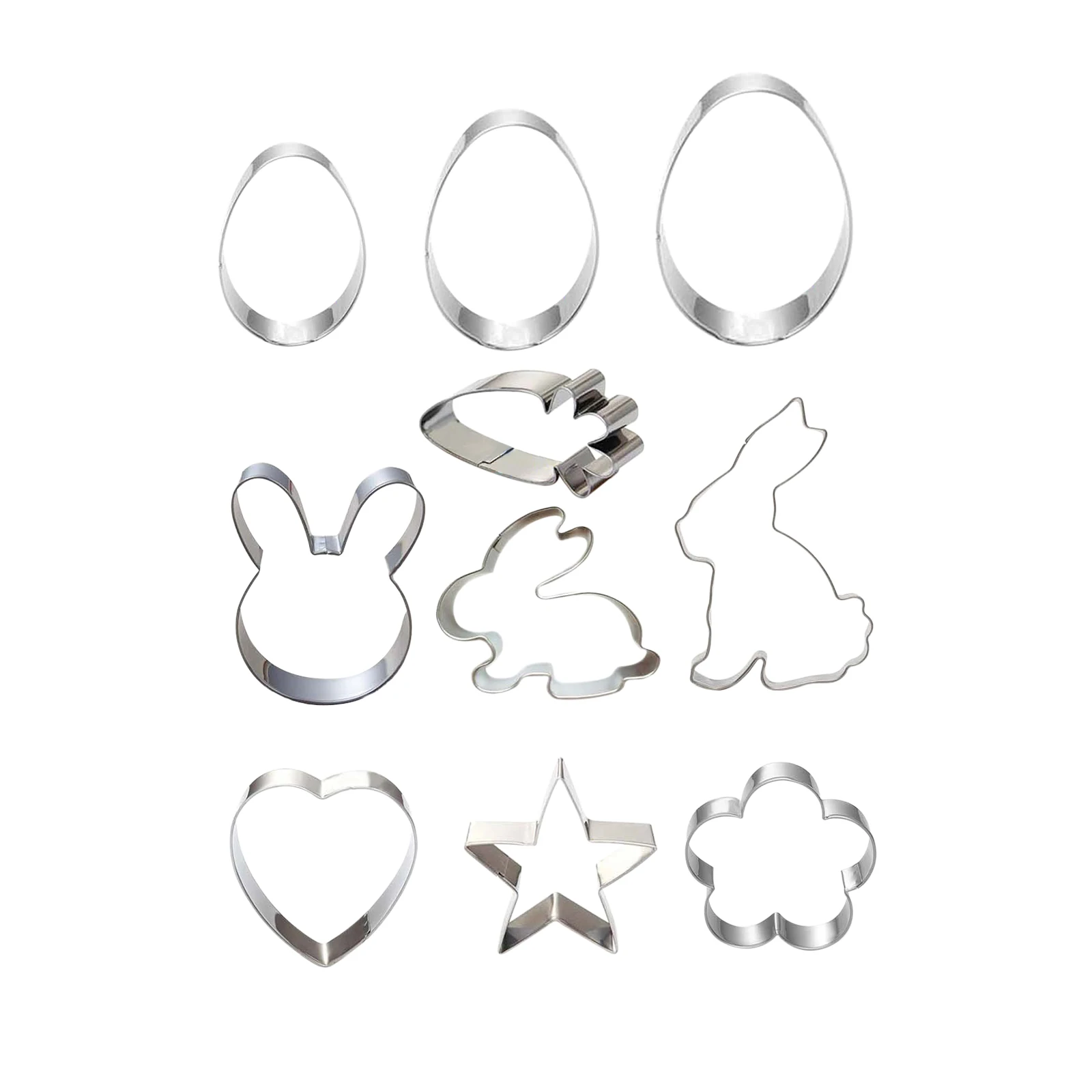 10 pcs/set Stainless Steel Easter Bunny Eggss Biscuit Cutter Cookie Cake Mould Tool
10 pcs/set Stainless Steel Easter Bunny Eggss Biscuit Cutter Cookie Cake Mould Tool