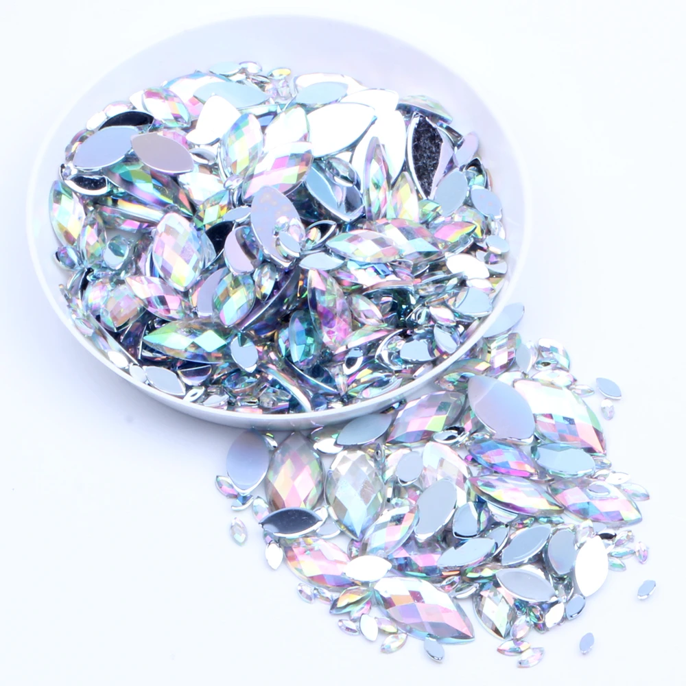 DIY Gems 4x8mm 10000PCS Flatback Marquise Earth Facets AB colors Acrylic Rhinestone Strass High Shine Nail Art Decorations
DIY Gems 4x8mm 10000PCS Flatback Marquise Earth Facets AB colors Acrylic Rhinestone Strass High Shine Nail Art Decorations