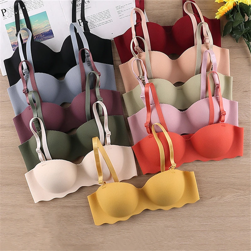 Sexy Bra Push Up Seamless Underwear for Women Solid Color Wireless Lingerie One-pieces Gather Thin Teens Girl Brassiere Top 2021
Sexy Bra Push Up Seamless Underwear for Women Solid Color Wireless Lingerie One-pieces Gather Thin Teens Girl Brassiere Top 2021