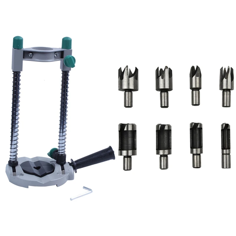 1 Pcs Precision Drill Guide Pipe Drill Holder Stand & 8 Pcs Barrel Cork Drill Bit Set
1 Pcs Precision Drill Guide Pipe Drill Holder Stand & 8 Pcs Barrel Cork Drill Bit Set