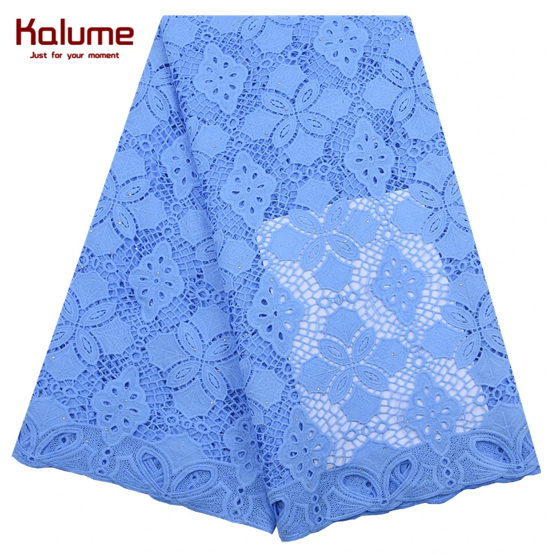 Kalume 2020 Latest African Guipure Cord Lace Fabric Embroidery Nigerian Water Soluble Cord Laces With Stones For Wedding F2142
Kalume 2020 Latest African Guipure Cord Lace Fabric Embroidery Nigerian Water Soluble Cord Laces With Stones For Wedding F2142