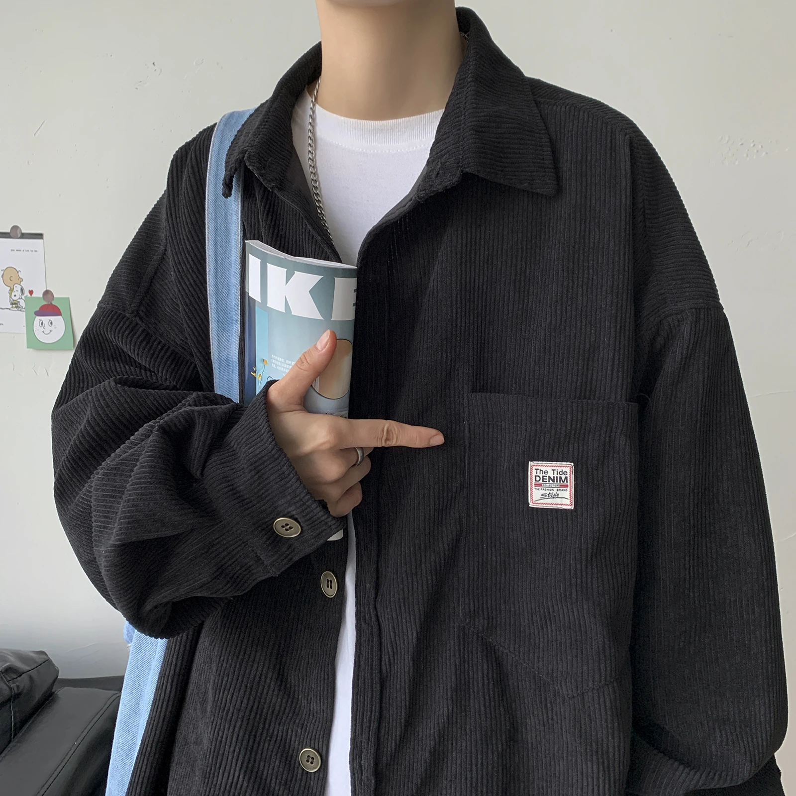 Men's Corduroy Long Sleeve Shirts Autumn Korean Shirt Woman Fashion Casual Oversize Shirt Printed Clothing Streetwear 3XL 2021
Men's Corduroy Long Sleeve Shirts Autumn Korean Shirt Woman Fashion Casual Oversize Shirt Printed Clothing Streetwear 3XL 2021