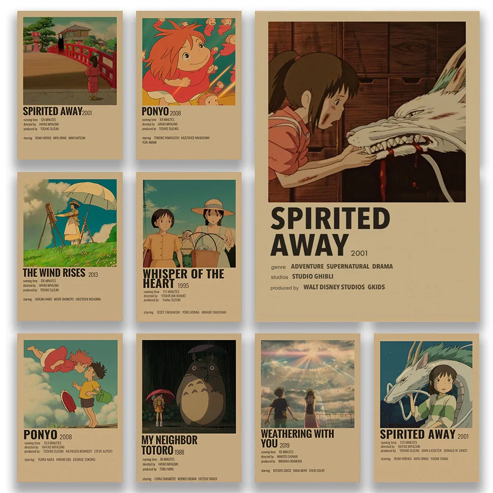 Miyazaki Hayao Classic Anime Movie Poster Home Decor Wall Sticker Kraft Paper Poster Cafe Bar Poster Retro Wall Sticker
Miyazaki Hayao Classic Anime Movie Poster Home Decor Wall Sticker Kraft Paper Poster Cafe Bar Poster Retro Wall Sticker