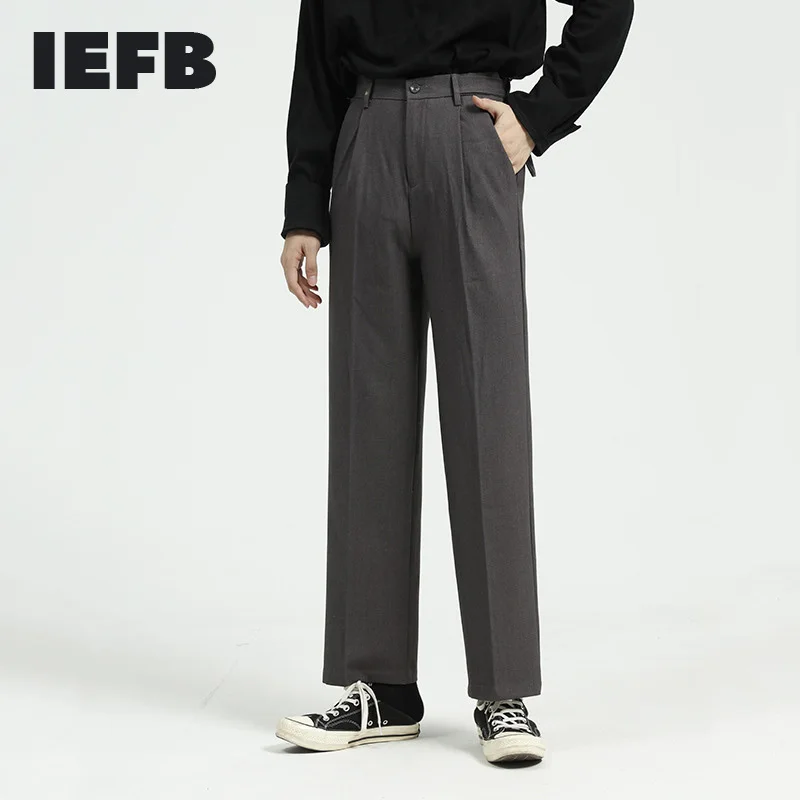 IEFB Men's 2022 Spring New Suit Pants Korean New Straight Casual Black Trousers Korean Style Simple Versatile Grey Pants 9Y5954
IEFB Men's 2022 Spring New Suit Pants Korean New Straight Casual Black Trousers Korean Style Simple Versatile Grey Pants 9Y5954