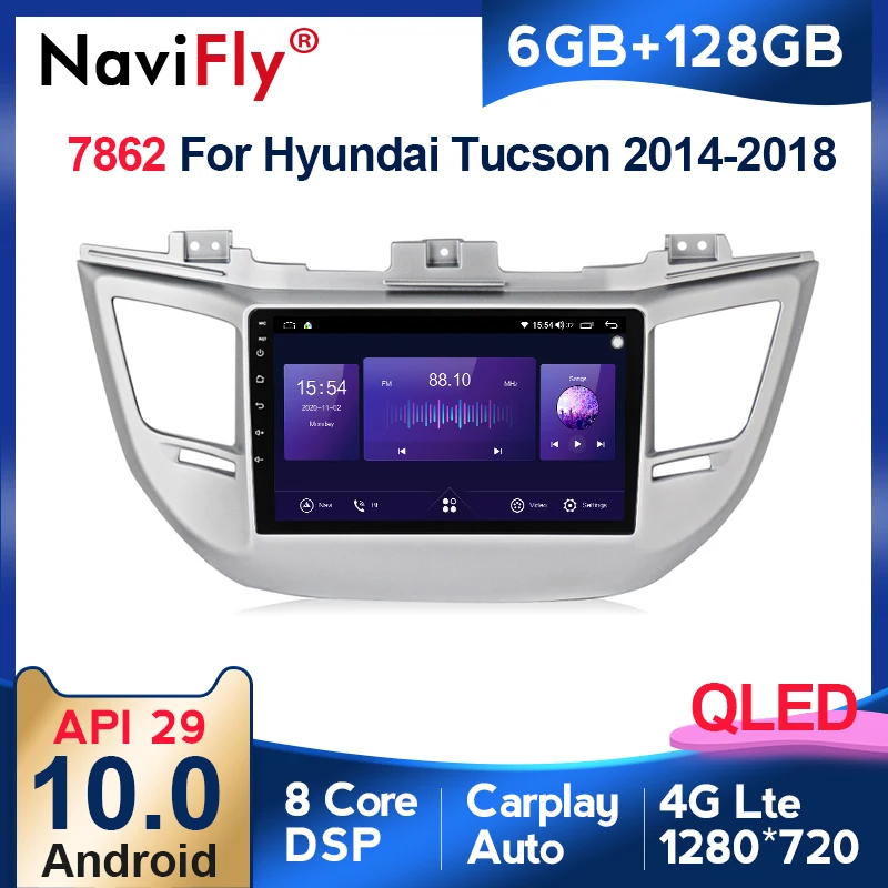 QLED 1280*720 Android 10.0 Car Radio Navigation GPS Player For Hyundai Tucson 3 2015 - 2018 Octa Core 6GB+128GB No 2 Din DVD
QLED 1280*720 Android 10.0 Car Radio Navigation GPS Player For Hyundai Tucson 3 2015 - 2018 Octa Core 6GB+128GB No 2 Din DVD