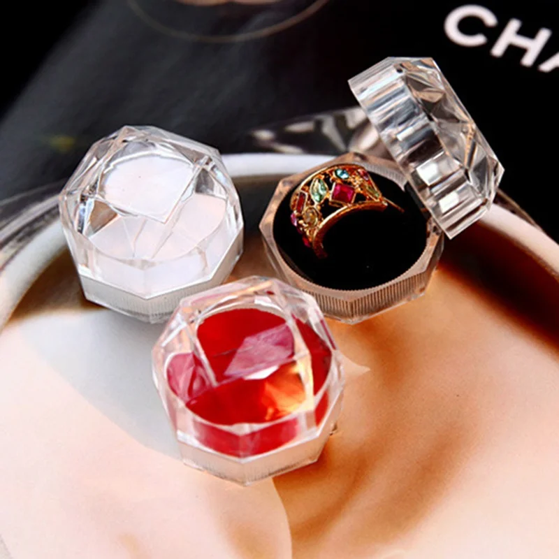 1PC Transparent Acrylic Crystal Ring Box Earring Storage Display Case Organizer Wedding Jewelry Holder Package Boxes 3 Colors
1PC Transparent Acrylic Crystal Ring Box Earring Storage Display Case Organizer Wedding Jewelry Holder Package Boxes 3 Colors
