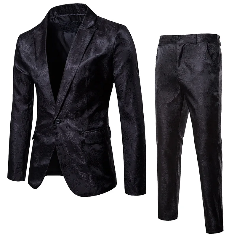 2021(Jacket + Pants) Men's Business Casual Slim Suit Fashion Print Glossy Dark Tuxedo Wedding Dress Suit Stage Performance Set
2021(Jacket + Pants) Men's Business Casual Slim Suit Fashion Print Glossy Dark Tuxedo Wedding Dress Suit Stage Performance Set