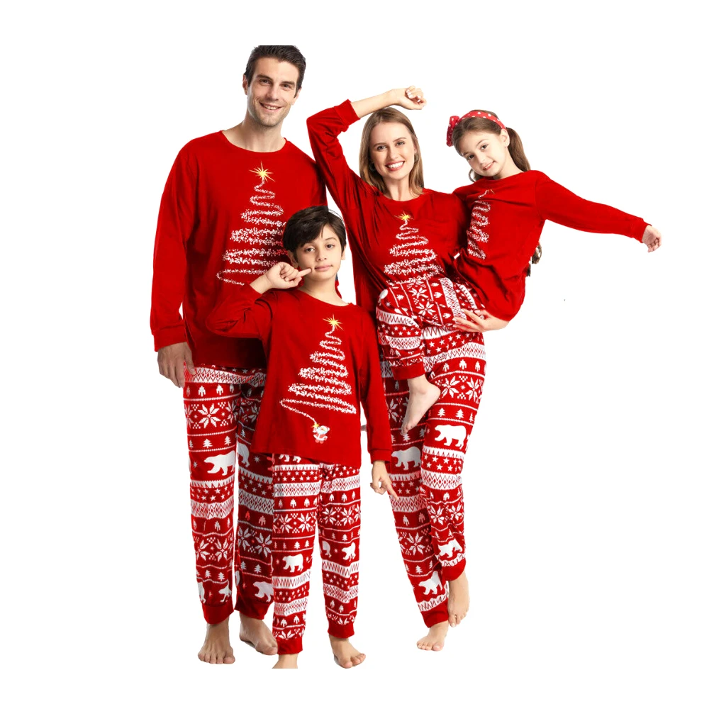 Autumn Home Service Pajamas Set British Style Christmas Tree Print Long-sleeved T-shirt Trousers Oversized Parent-child Wear
Autumn Home Service Pajamas Set British Style Christmas Tree Print Long-sleeved T-shirt Trousers Oversized Parent-child Wear